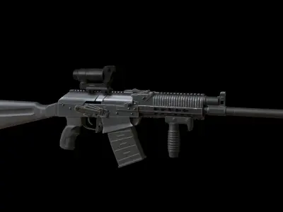 ASR-12 Automatic Combat Shotgun Low-poly 3D model