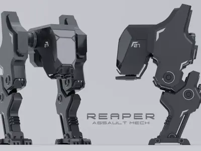 Reaper Assault Mech Game Ready Low-poly 3D model