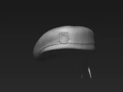  Military hat Beret  3D print model