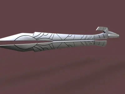 Sword of Gamora from Guardians of the Galaxy 3D model