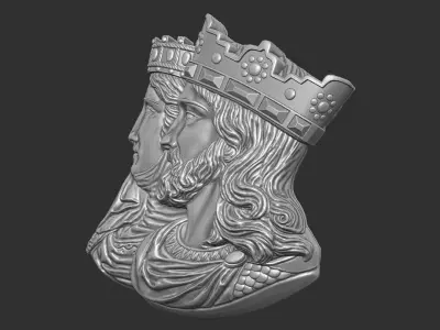 Childebert et Ultrogothe Fondateurs 1845 3D print model