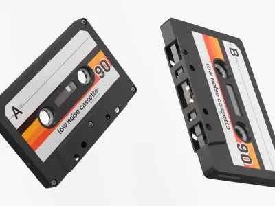 Cassette Tape - 70s A 3D model