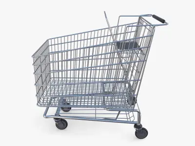 Shopping cart v5 Low-poly 3D model