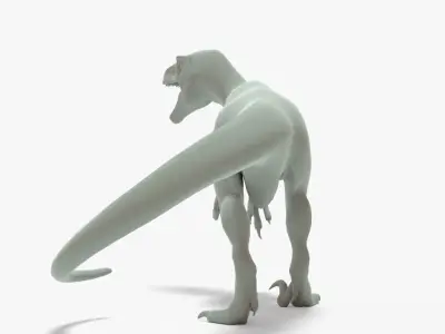 Atrociraptor Rigged Basemesh Low-poly 3D model