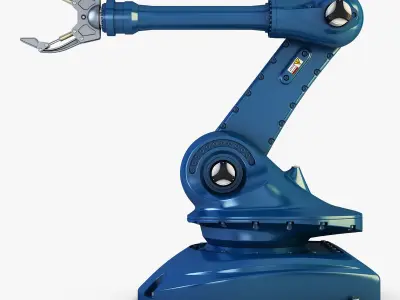 Industrial robot blue v 2 3D model
