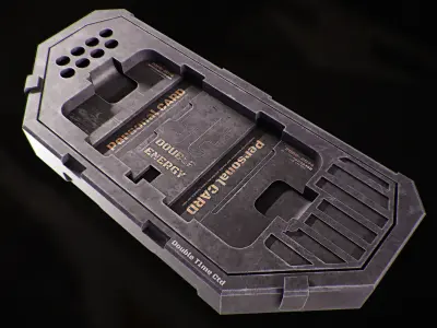 CYBERPUNK personal card game ready  Low-poly 3D model