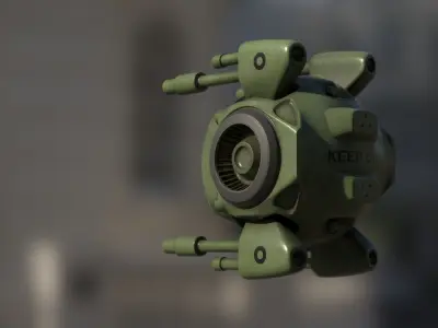 Sci-Fi  army drone  Low-poly 3D model