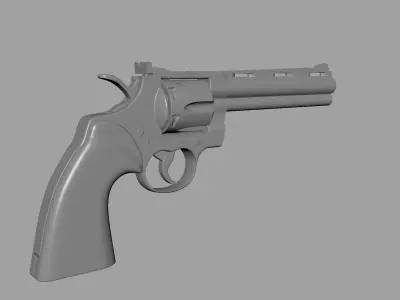 357 Magnum pistol 3D model