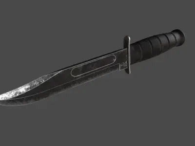 knife 3 Low-poly 3D model