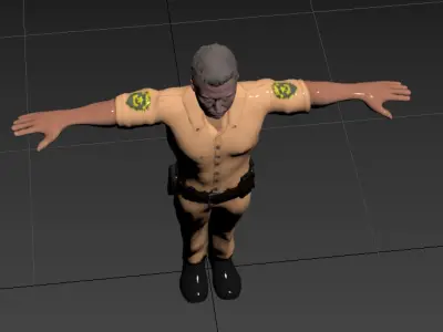 Police man Free low-poly 3D model