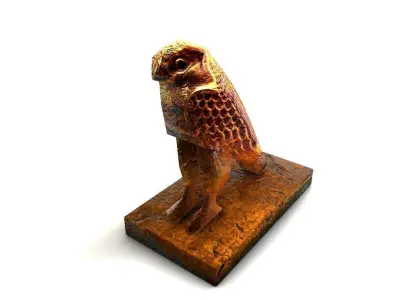 Egyptian Hawk Horus God bird Low-poly 3D model