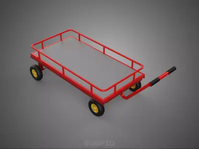 HAND MOVING TRUCK TROLLEY CART WHEEL PALLET DELIVERY LOAD JACK 3D model