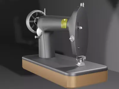 Vintage Sewing Machine Free low-poly 3D model