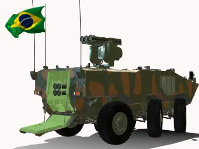 VBC AAe MSR IVECO GUARANAI 6X6 MSHORAD  Low-poly 3D model