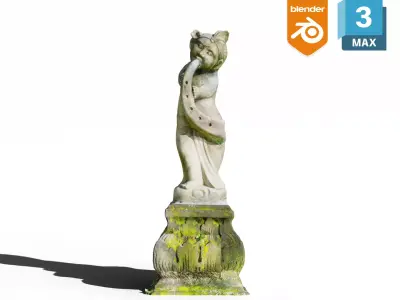 FREE Balinese Flute Player Statue - 3D Scanned Model Free 3D model
