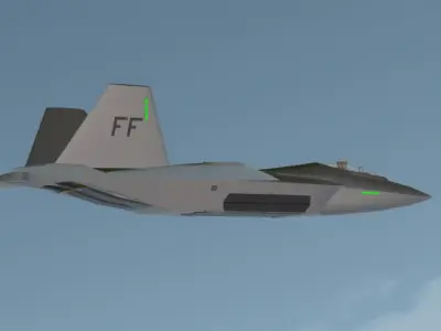 F-22 Raptor High Quality 3D CGI Model Low-poly 3D model