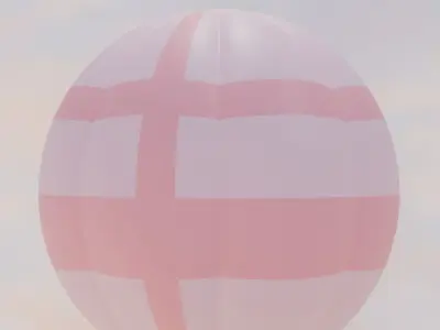 Hot Air Balloon Low-poly 3D model 2