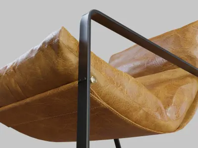 Leather Armchair - Emmet Industrial 3D model