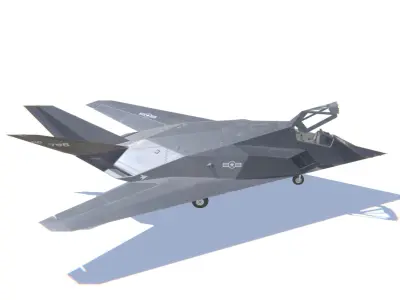 F-117 Nighthawk Jet Fighter Aircraft Low-poly 3D model