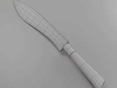 Thai Local Custom Knife Low-poly 3D model