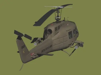 Bell UH-1D HUEY Vietnam 1st Cavalry Division Free 3D model