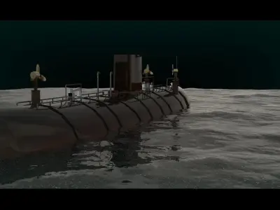 Bathyscaphe Trieste Free 3D model