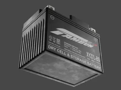 Motorcycle Battery Low-poly 3D model buy