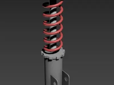 Coilover Spring Assemply - Low Poly count Free low-poly 3D model