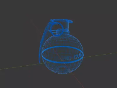V40 Frag Grenade Low-poly 3D model