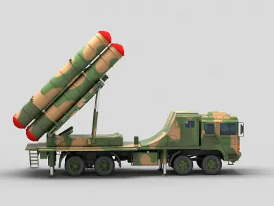 Chinese HQ 22 Air Defense Missile 3D model