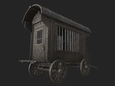 Prison Wagon Low-poly 3D model