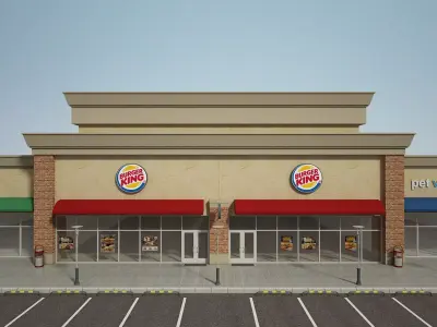 Retail Store Building 3D model shop