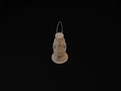Vintage Lantern Low-poly 3D model