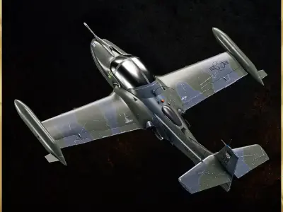 B12 War Plane - 3D ASSET - Game Ready - 3D Art Low-poly 3D model