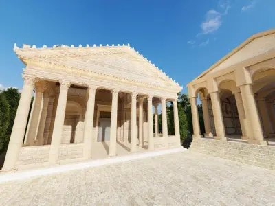 Parthenon-Historical Greek Temple 3D model 3