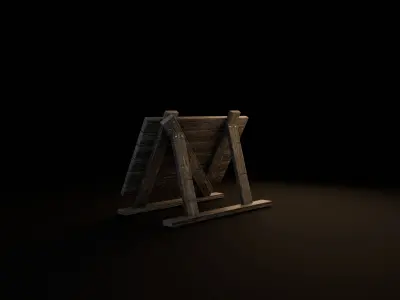 Bow target Low-poly 3D model