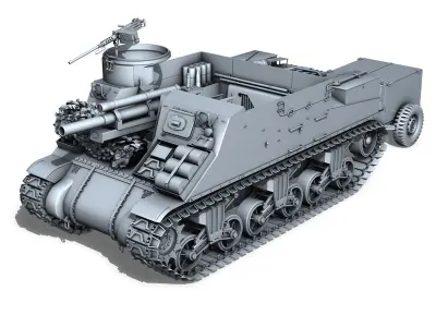M7 Priest - Howitzer Motor Carriage  3D model