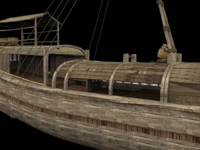 Chinese junk fishing  boat   3D model