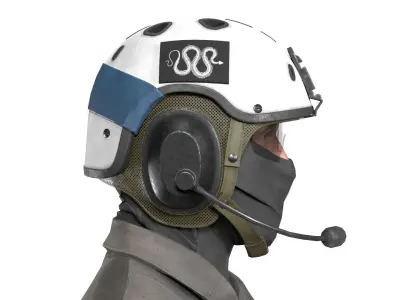 SCIFI Game Ready XOF Special Forces Helmet Low-poly 3D model