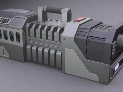 Hard surface box Low-poly 3D model