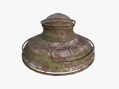 Alien Spaceship UFO F11 Abandoned - Sci Fi Spacecraft Design Low-poly 3D model