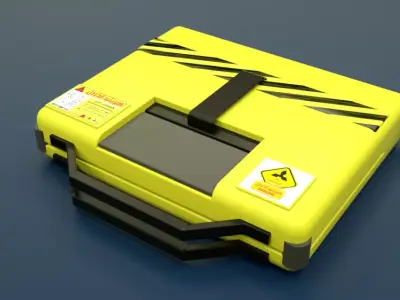 Futuristic crates hard surface realistic 3D model