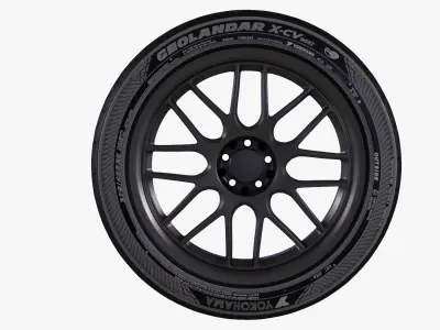 Yokohama Wheel - Advan Fleva - Geolandar Low-poly 3D model