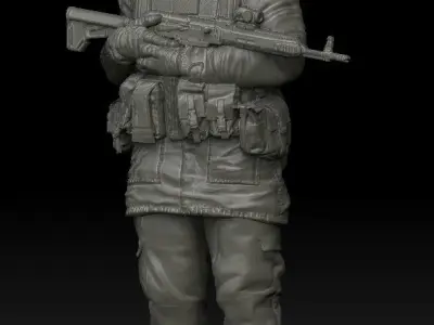 UKRAINIAN SOLDIER 01 3D print model