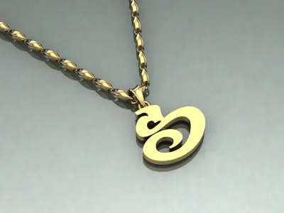 Pendant S-s1 3D print model