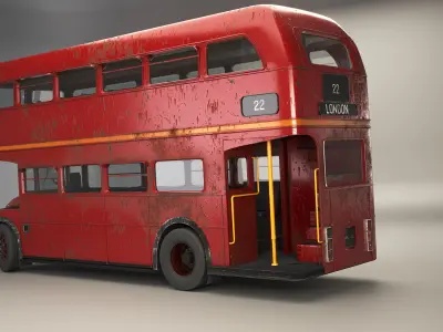 Aged Routemaster Classic London Bus  purchase 3D model