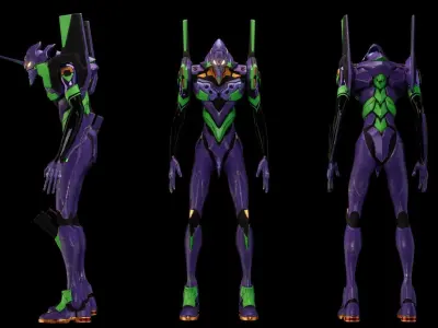 EVA NEON GENESIS EVANGELION EVA-01 TEST TYPE model MAYA FBX fo 3D model