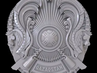 State Emblem of the Republic of Kazakhstan 3D print model