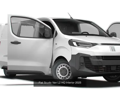 Fiat Scudo Van HQ Interior 2025 3D Model Collection