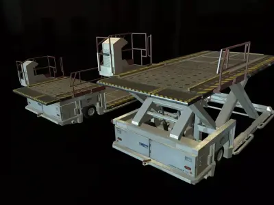 Airport Cargo Loader Low-poly 3D model